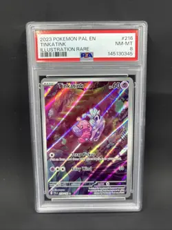 2023 Pokemon PAL EN 216 Tinkatink Illustration Rare PSA 8 - Image 1