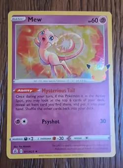 Mew Holo 11/25 Celebrations Pokemon TCG ENGLISH NM-Mint - Image 1