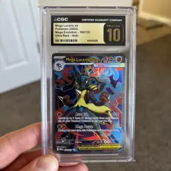Mega Lucario ex Mega Evolution 160/132 Pokemon CGC Pristine 10 - Image 1