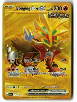 Gouging Fire ex ⭐ 214/162 Holo Hyper Rare Temporal Forces 2024 Pokemon NM - Image 1