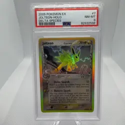 2005 POKEMON EX DELTA SPECIES #7 JOLTEON-HOLO PSA 8 - Image 1