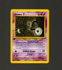 Pokemon Unown V 89/105 Neo Destiny 1st Edition Pokemon 2002 NM Near Mint Common - Image 1