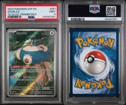 PSA 9 POKEMON SNORLAX #51 SVP EN-SV BLACK STAR PROMO 151 2023 ELITE TRAINER BOX - Image 3