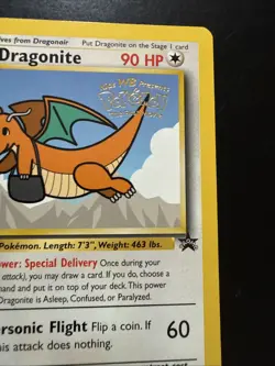 Dragonite 5 1999 WB Movie Black Star Promo Rare WOTC Nintendo Pokemon Stamped - Image 3
