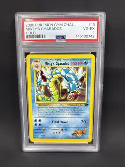 2000 Pokemon Gym Challenge Misty’s Gyarados Holo 13 PSA 4 - Image 1