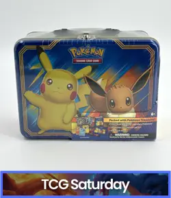 2018 POKEMON SUN & MOON FALL COLLECTORS CHEST LUNCH BOX SEALED - Image 1