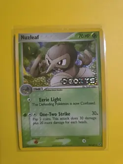 Nuzleaf 43/107 Reverse Holo Rare Pokemon EX Deoxys Vintage Stamped - Image 1