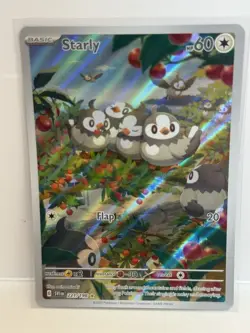 Starly 221/198 Full Art Holo Pokemon SV01: Scarlet & Violet Base Set English NM - Image 1