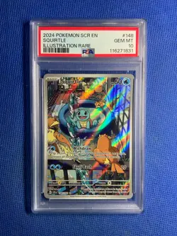 2024 POKEMON SCR EN-STELLAR CROWN ILLUSTRATION RARE #148 SQUIRTLE PSA 10 - Image 1