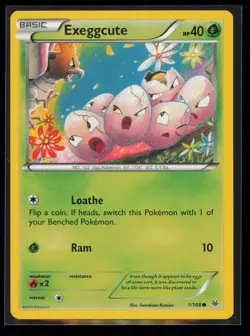 Exeggcute 1/108 Pokemon Roaring Skies Common Lightly Played - Image 1