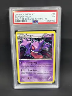 2015 Pokemon XY Breakthrough Cosmos Holo Gengar Holo 60 PSA 7 - Image 1
