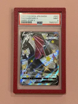 2020 POKEMON JPN SWORD & SHIELD SHINY STAR V #307 FULL ART/CHARIZARD V PSA 9 - Image 1