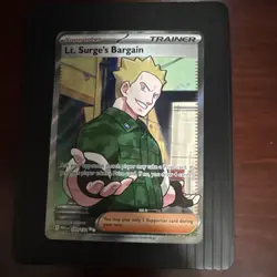 Pokemon Lt. Surge's Bargain Me01: Mega Evolution Ultra Rare Holo Trainer 170/132 - Image 1