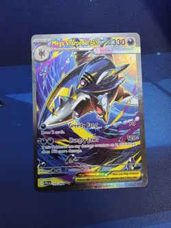 Pokemon Mega Sharpedo ex 127/094 Me02: Phantasmal Flames Full Art Holo Rare - Image 1