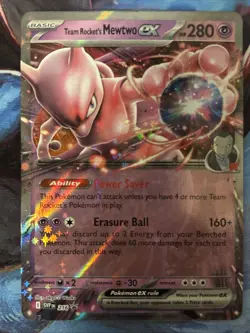 Team Rocket's Mewtwo ex 216 Pokemon TCG SV Promo NM - Image 1