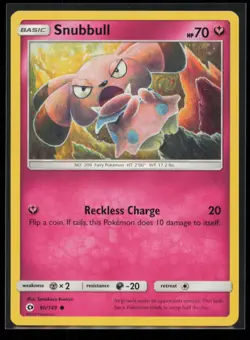 Snubbull 90/149 Pokemon SM Base Set Common Lightly Played - Image 1