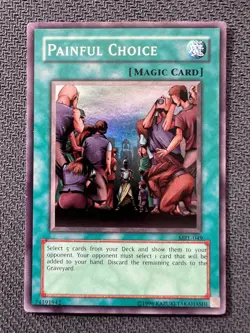 Yugioh Painful Choice Unlimited Edition Super Rare MRL-049 MP - Image 1