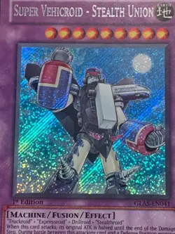 yugioh Super Vehicroid - Stealth Union GLAS-EN041 + Jumbo Drill POTD-EN036 1st E - Image 4