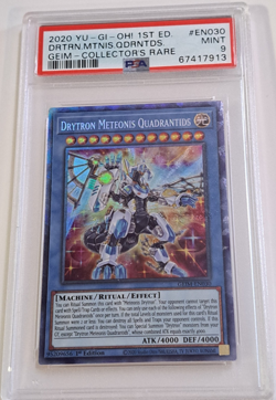 Yu-Gi-Oh Drytron Meteonis Quadrantids GEIM-EN030 Collector's Rare 2020 PSA 9 - Image 1