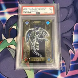 Yu-Gi-Oh Blue Eyes White Dragon No.01 Holo BANDAI Sealdass Japanese PSA 7 NM - Image 1