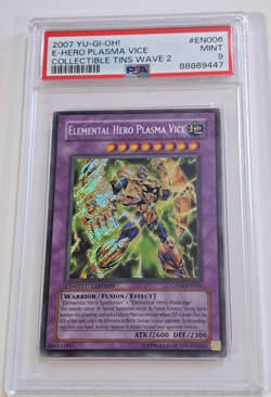 Yu-Gi-Oh Elemental Hero Plasma Vice CT04-EN006 Collectors Tin 2007 PSA Grade 9 - Image 1