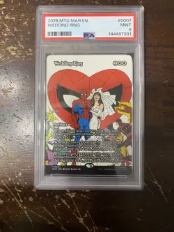 2025 MTG MARVEL'S SPIDER-MAN: SOURCE MAT FOIL #0007 WEDDING RING PSA 9 LOW POP - Image 1