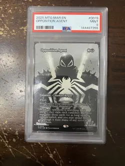 2025 MTG MARVEL'S SPIDER-MAN: SOURCE MAT #0019 OPPOSITION AGENT PSA 9 LOW POP - Image 1