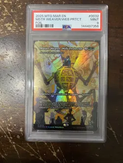 2025 MTG Master Weaver Web Protector MAR FOIL Marvel Spiderman - PSA 9 MINT - Image 1