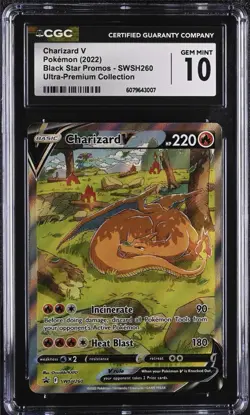 Charizard V SWSH260 SWSH: Sword & Shield Promo Cards Holo CGC 10 GEM MINT - Image 1