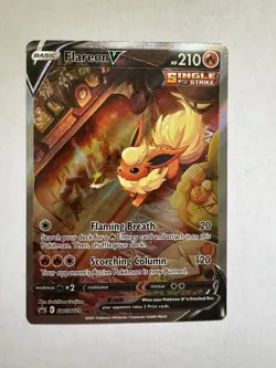 Pokemon TCG Flareon v SWSH179 Black Star Promo 🔥 NM Pokemon Card - Image 1