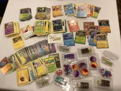 Lot Of Pokemon Cards 2015 2020 2022 2025 holo game dice markers - Image 1