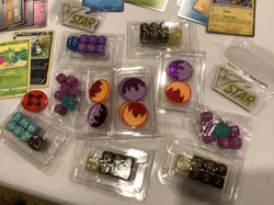 Lot Of Pokemon Cards 2015 2020 2022 2025 holo game dice markers - Image 2