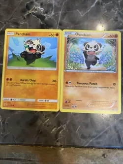 Pokemon Cards Pancham Cute Card Lot Of 2 - Image 1