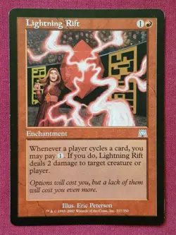 Magic The Gathering ONSLAUGHT LIGHTNING RIFT single red card MTG - Image 1