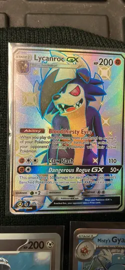 Pokemon TCG Holo Card Lot Lycanroc GX, Steelix, Misty's Gyarados - 3 Cards - Image 2