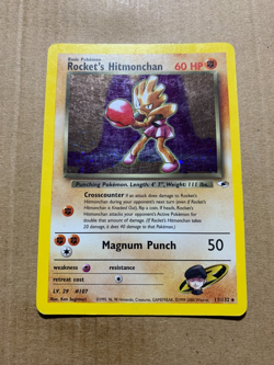 Rocket's Hitmonchan 11/132 Gym Heroes - Holo Pokemon Card - LP - Image 2