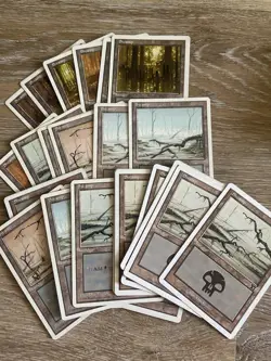 125 MtG Old Border Basic Land Cards Lot - 25 of each Magic Premodern EDH Cube - Image 4