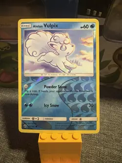 Pokemon TCG Card 2017 Burning Shadows - Alolan Vulpix 27/147 Reverse Holo - Image 1