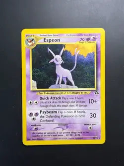 Espeon 20/75 Neo Discovery Regular (LP) Vintage Pokemon Cards WoTc - Image 1