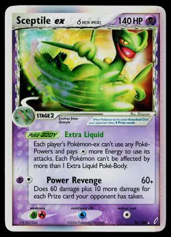 Pokemon Card - Sceptile ex (Delta Species) Crystal Guardians 96/100 Ultra Rare - Image 1