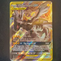 Pokemon Pikachu & Zekrom GX SM168 Team Up Promo TAG TEAM 240 HP Holo Card - Image 1