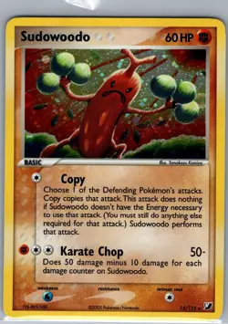 Sudowoodo 15/115 Holo Unseen Forces - Pokemon Card - NM - Image 1