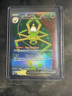 Pokemon TCG Spidops EX Scarlet & Violet Base Set Illustration Rare Card 243/198 - Image 1