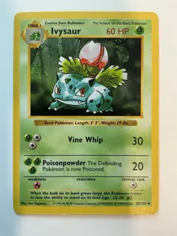 Pokemon TCG Ivysaur Base Set, Shadowless Uncommon Card 30/102 - Image 1