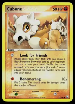 Pokemon Card - Cubone Team Rocket Returns 51/109 Common - Image 1