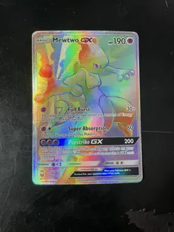 Pokemon Mewtwo GX 76/73 Shining Legends Holo Rainbow Rare Card - Image 1