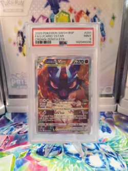 PSA 9 MINT Lucario VSTAR SWSH291 SWSH: Sword & Shield Promo Cards Holo - Image 1