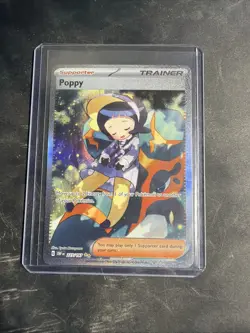 Poppy Scarlet and Violet Obsidian Flames Holo Card 227/197 Near Mint Condition - Image 1