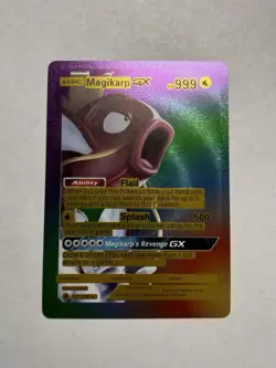 Magikarp Gx 127/255 Rainbow Foil Fan Art Display Card NM - Image 1