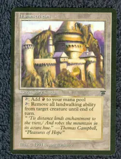 HAMMERHEIM uncommon 1994 LEGENDS Magic the Gathering Unplayed Near MInt - Image 1